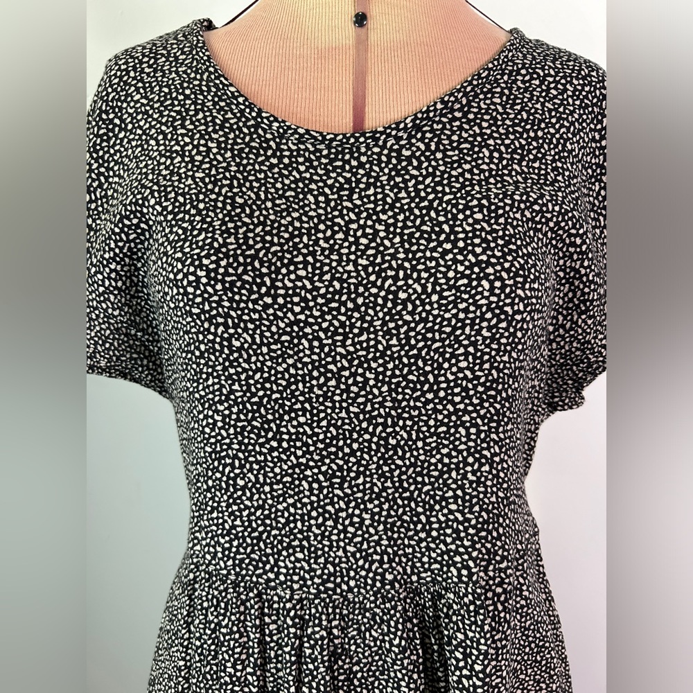 Dressing Clio vintage babydoll dress 1990s black and white print women’s small - Picture 6 of 10